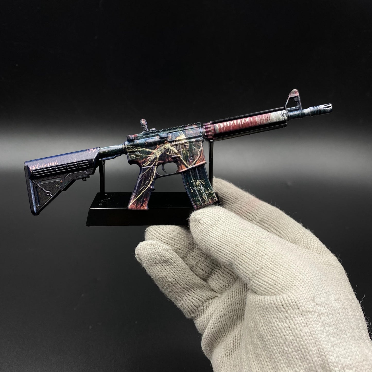 CS2 Mini M4A4 Tooth Fairy Metal Skin Replica - Game Prop Collectible