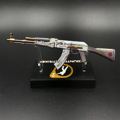 CS2 Game Peripheral - Tiny Gun AK47 Crane Fligh Metal Replica Game Prop Collectible