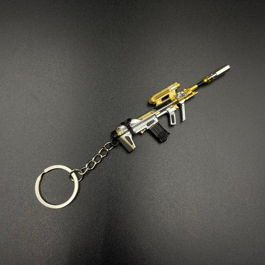 Delta Force Mini Assault Rifle Alloy Keychain, FPS Game Fan Collectible Gift