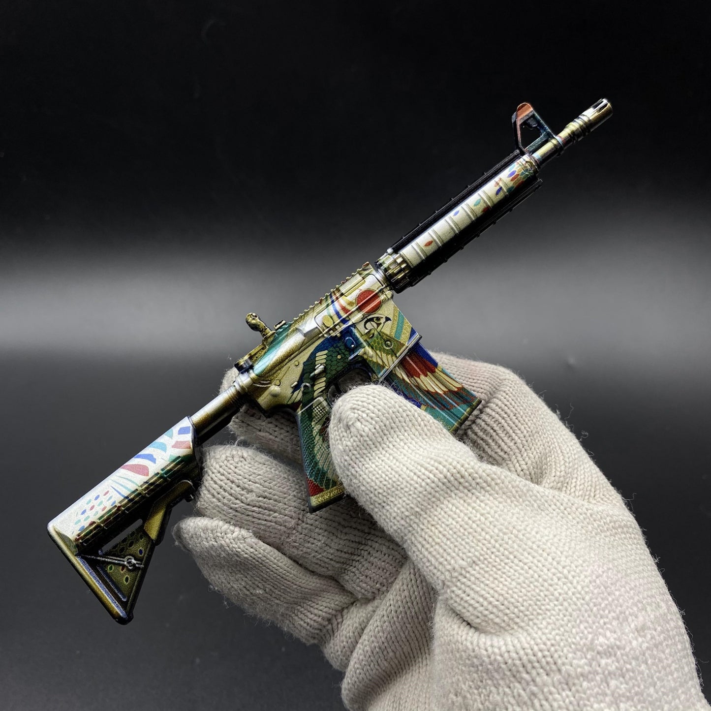 CS Game Skin M4A4 Eye of Horus Mini Metal Game Replica For Collection