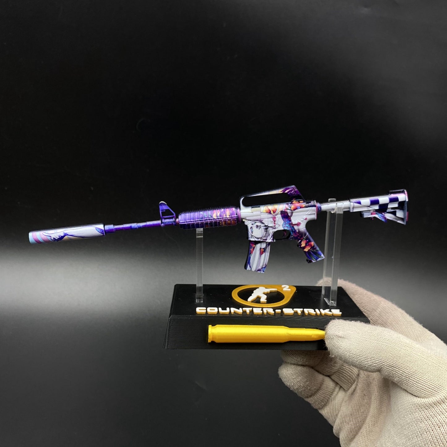 CS2 Vaporwave M4A1-S Metal Replica Game Prop Collectible