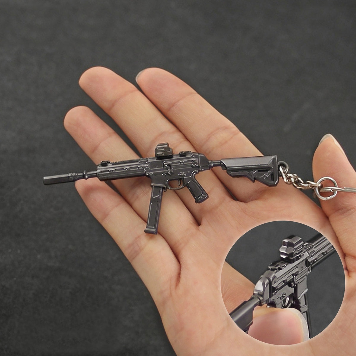 Delta Force Mini SMG Metal Gun Replica Keychain FPS Game Fan Collectible Gift