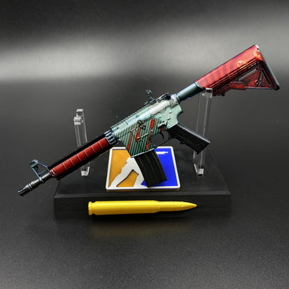 M4A4 Bullet Rain Mini Metal Gun CS2 Game Replica For Collectible