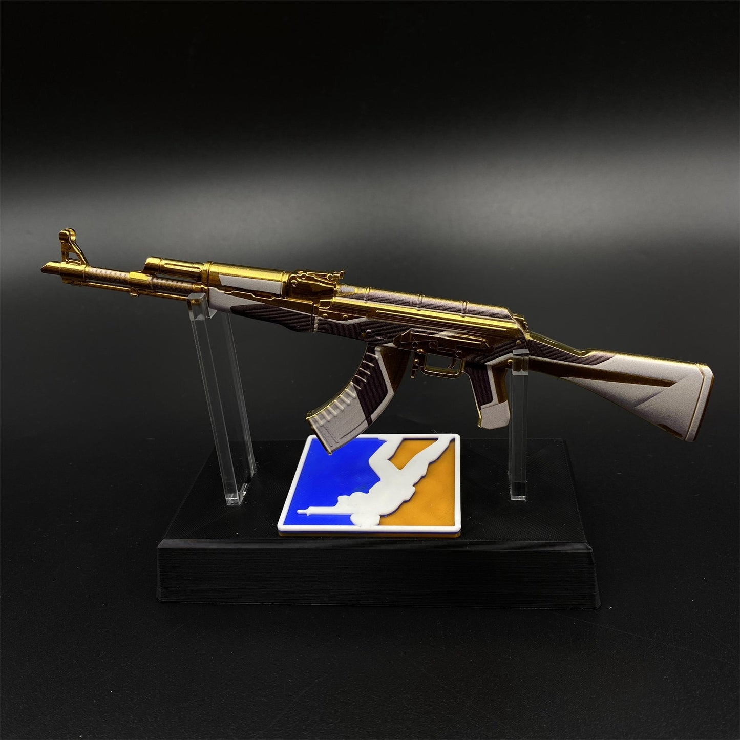 Hot Game CS2 AK47 The Oligarch Skin Mini Metal Replica Game Prop Collectible