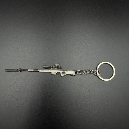 Mini Metal Gun Props Keychain - Gaming Weapon Backpack Pendant