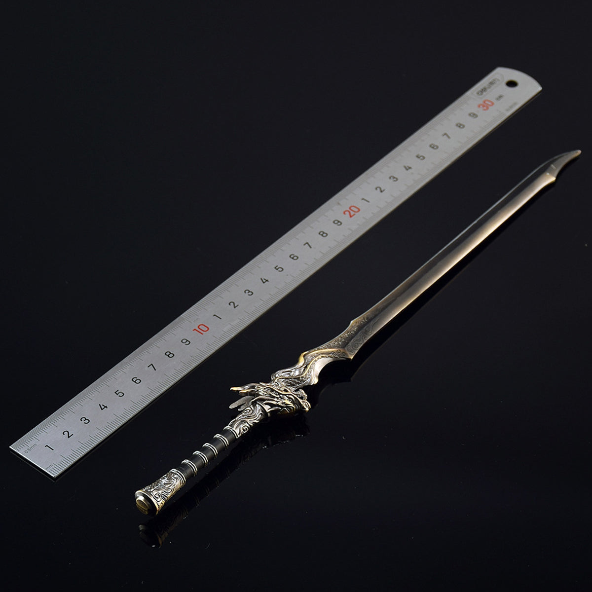 Wujin Ancient Knife Metal Replica | Game Prop Replica Alloy Collectible Sword Ornament for Display & Cosplay Gift