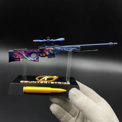 Hot Game CS2 Tiny Gun Hyper Beast AWP Metal Replica Game Prop Collectible