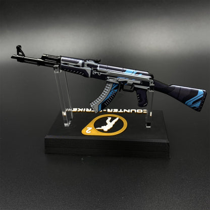 Hot Game CS2 AK-47 Vulcan Skin Tiny Gun Metal Replica Game Prop Collectible