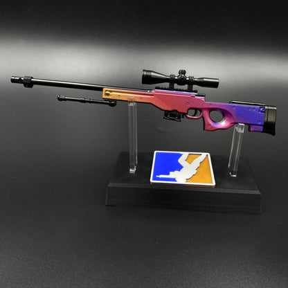 Hot Game CS2 Tiny Gun Fade AWP Metal Replica Game Prop Collectible