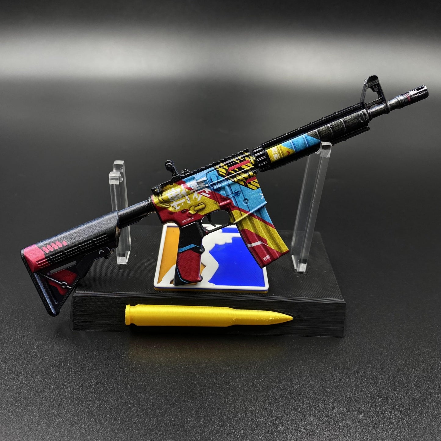 CS Game Skin M4A4 Cyber Mini Metal Game Replica For Collection