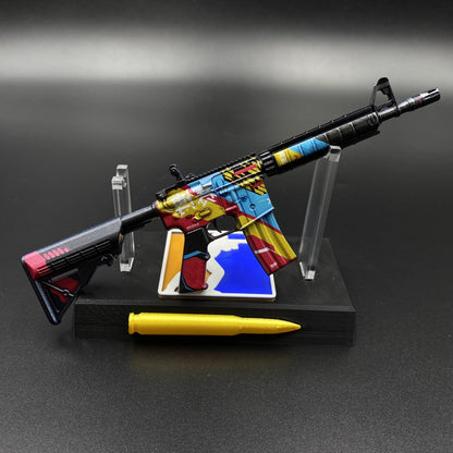 CS Game Skin M4A4 Cyber Mini Metal Game Replica For Collection