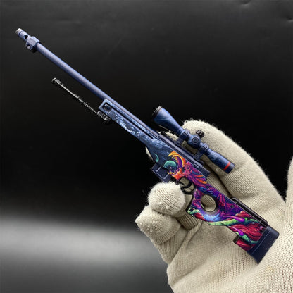 Hot Game CS2 Tiny Gun Hyper Beast AWP Metal Replica Game Prop Collectible
