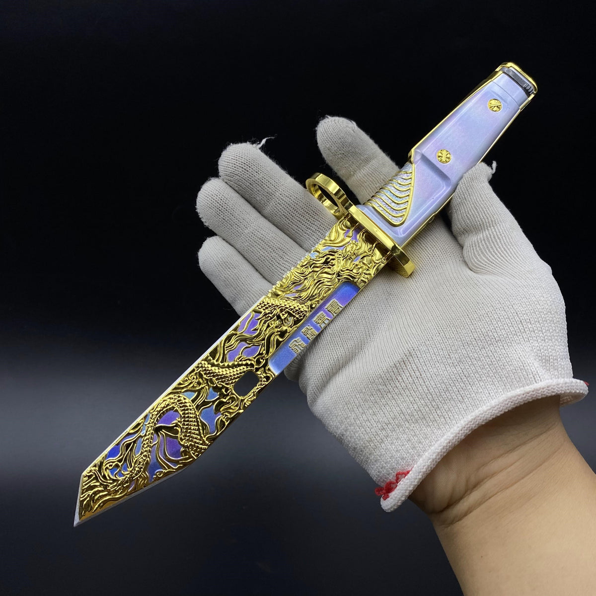 IRL Delta Force Dragon Fang Tactical Dagger Metal Replica - Soaring Dragon Collectible