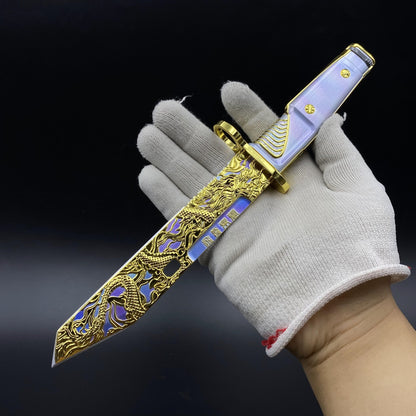 IRL Delta Force Dragon Fang Tactical Dagger Metal Replica - Soaring Dragon Collectible