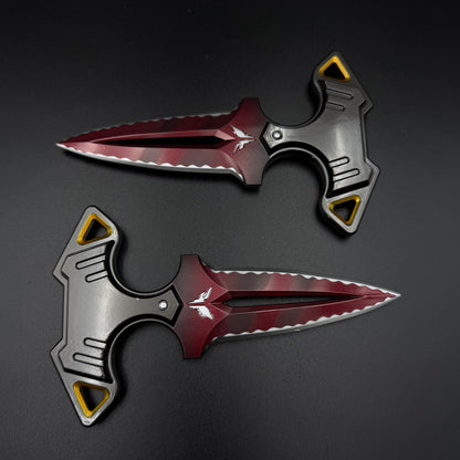 1:1 Scale Replica of Rogue Dagger Knife, Skin Replica Cosplay Prop Set Unsharpened Game Prop Collectible