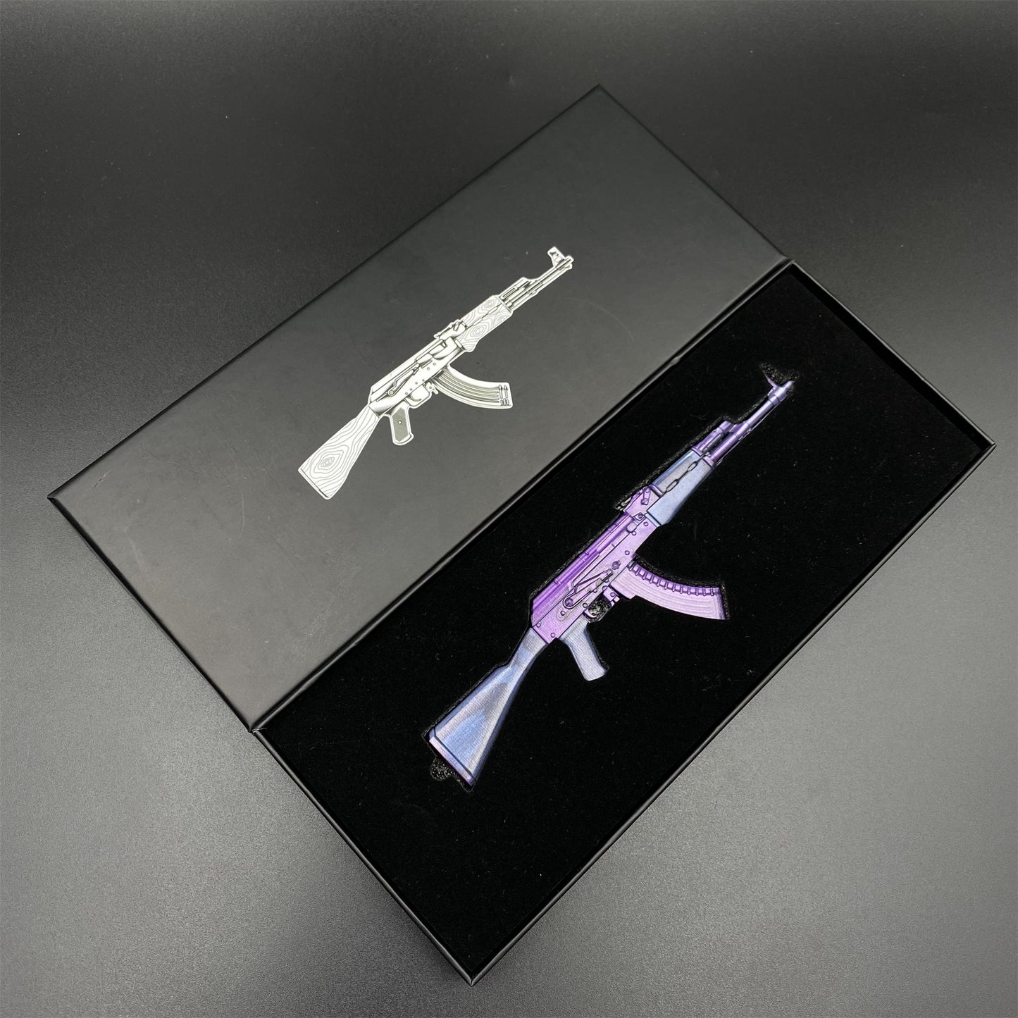 Hot Game CS2 Tiny Gun AK47 Midnight Laminate Metal Replica Game Prop Collectible