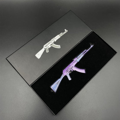 Hot Game CS2 Tiny Gun AK47 Midnight Laminate Metal Replica Game Prop Collectible