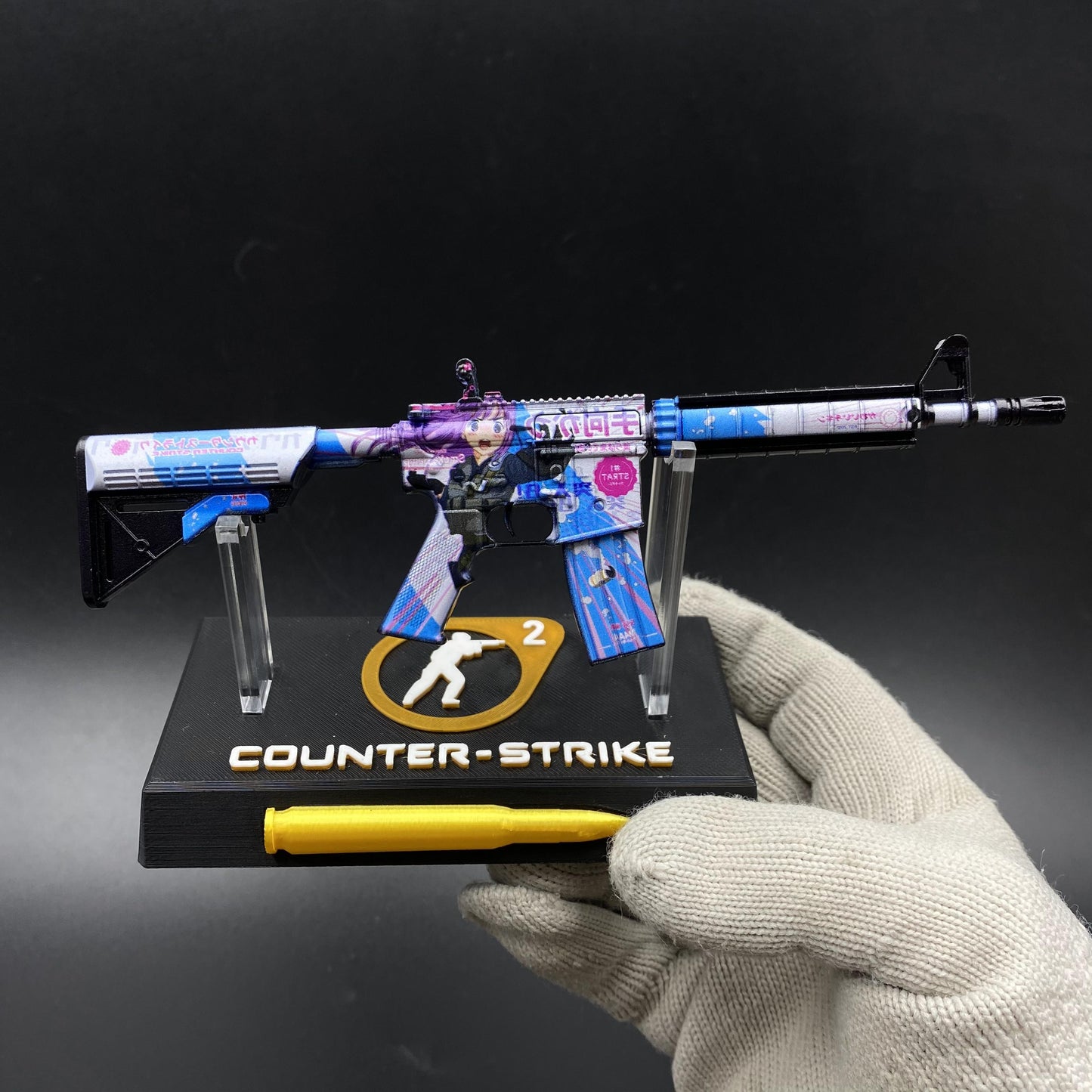 Hot Skin M4A4 Temukau Mini Game Replica Game Prop Collectible