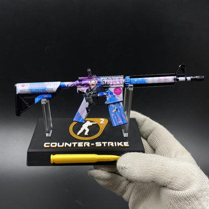 Hot Skin M4A4 Temukau Mini Game Replica Game Prop Collectible