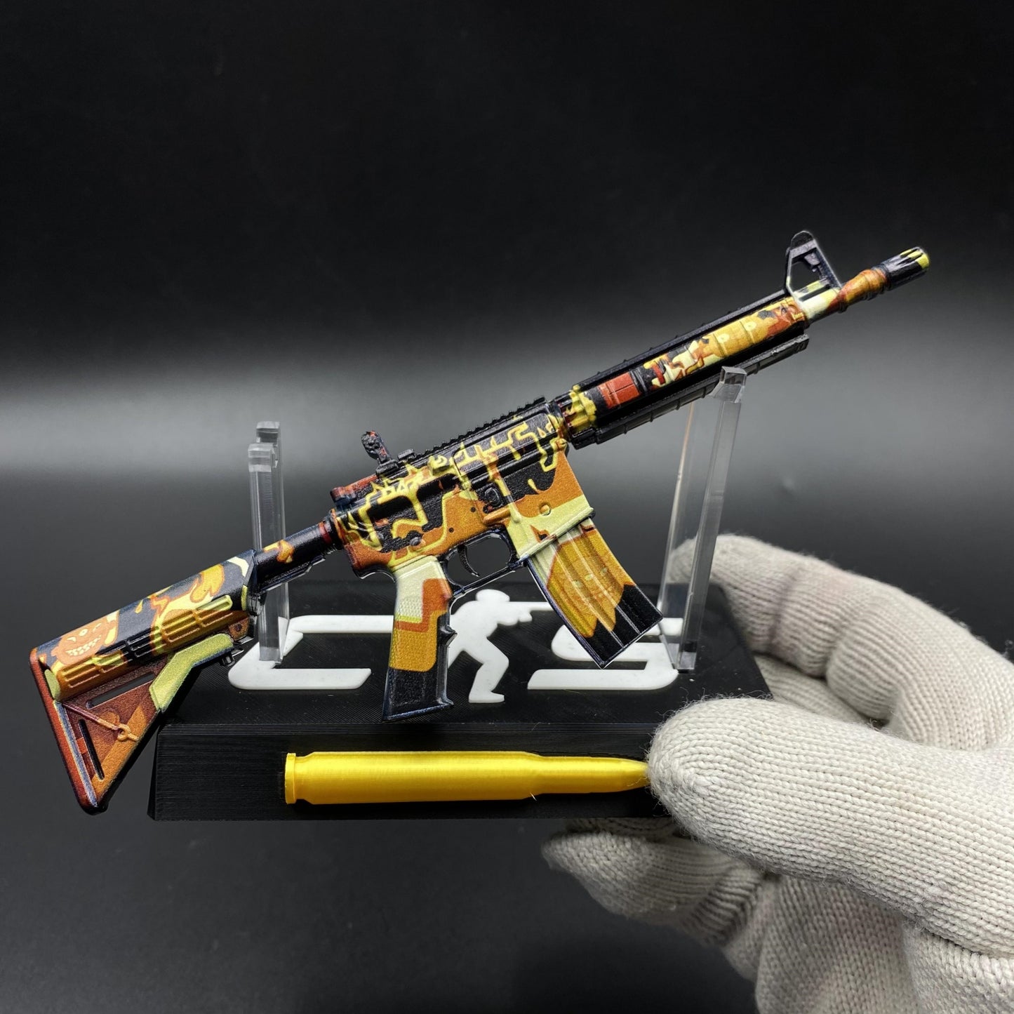 CS Game Skin M4A4 Hellfire Mini Metal Game Replica For Collection