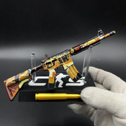 CS Game Skin M4A4 Hellfire Mini Metal Game Replica For Collection