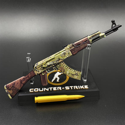 CS2 Game Peripheral - Tiny Gun AK47 Panthera Onca Metal Replica Game Prop Collectible