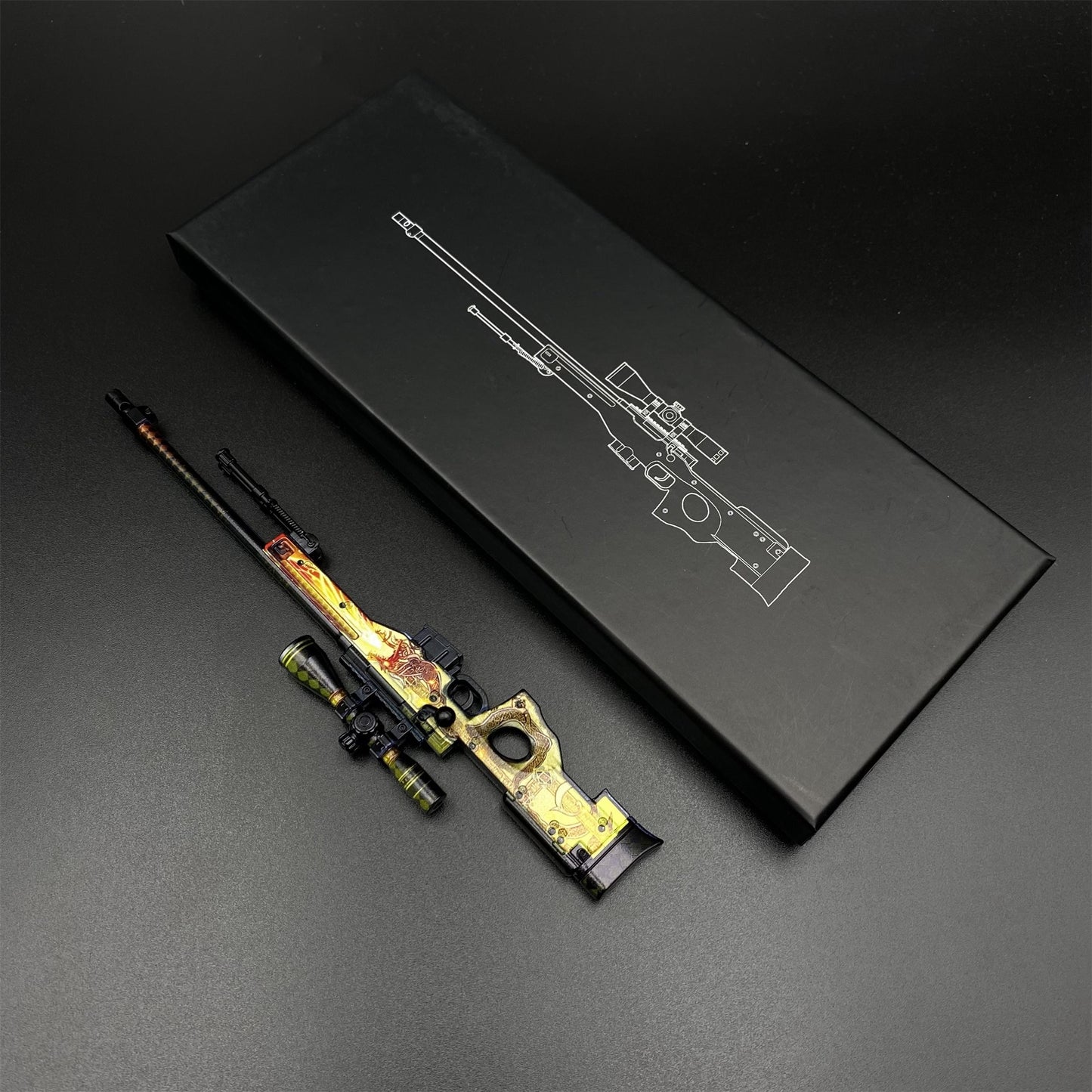 CS2 Game Peripheral - Dragon Lore AWP Metal Replica Game Prop Collectible