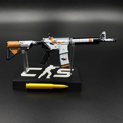 CS Game Skin M4A4 Asiimov Mini Metal Game Replica For Collection