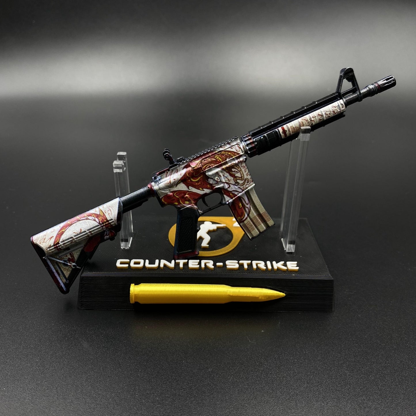 Hot Game CS Skin M4A4 The Dragon King Mini Metal Replica For Collectible