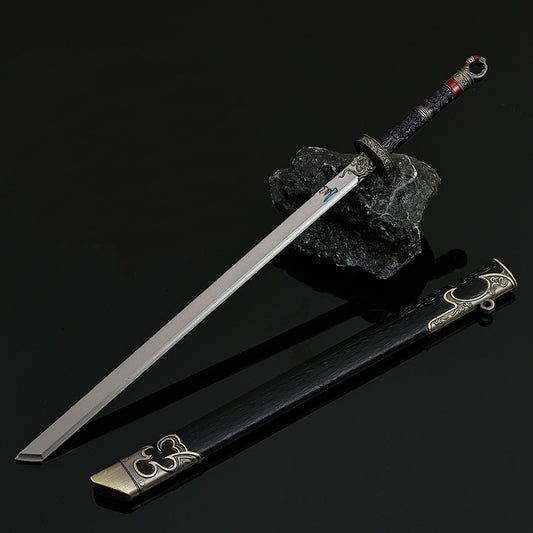 Cang Yu Tu Meng Chuan Demon Slayer Sword Alloy Replica Chinese Fantasy Anime Weapon Replica with Scabbard Non-sharp Desktop Collectible Ornament Gift