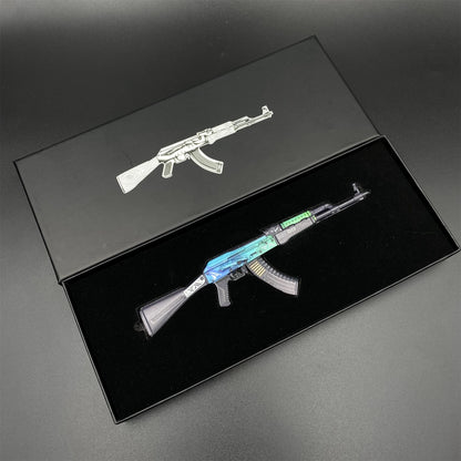 Metal AK47 Ice Coaled Miniature CSGO Fan Art For Collection