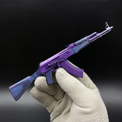 Hot Game CS2 Tiny Gun AK47 Midnight Laminate Metal Replica Game Prop Collectible