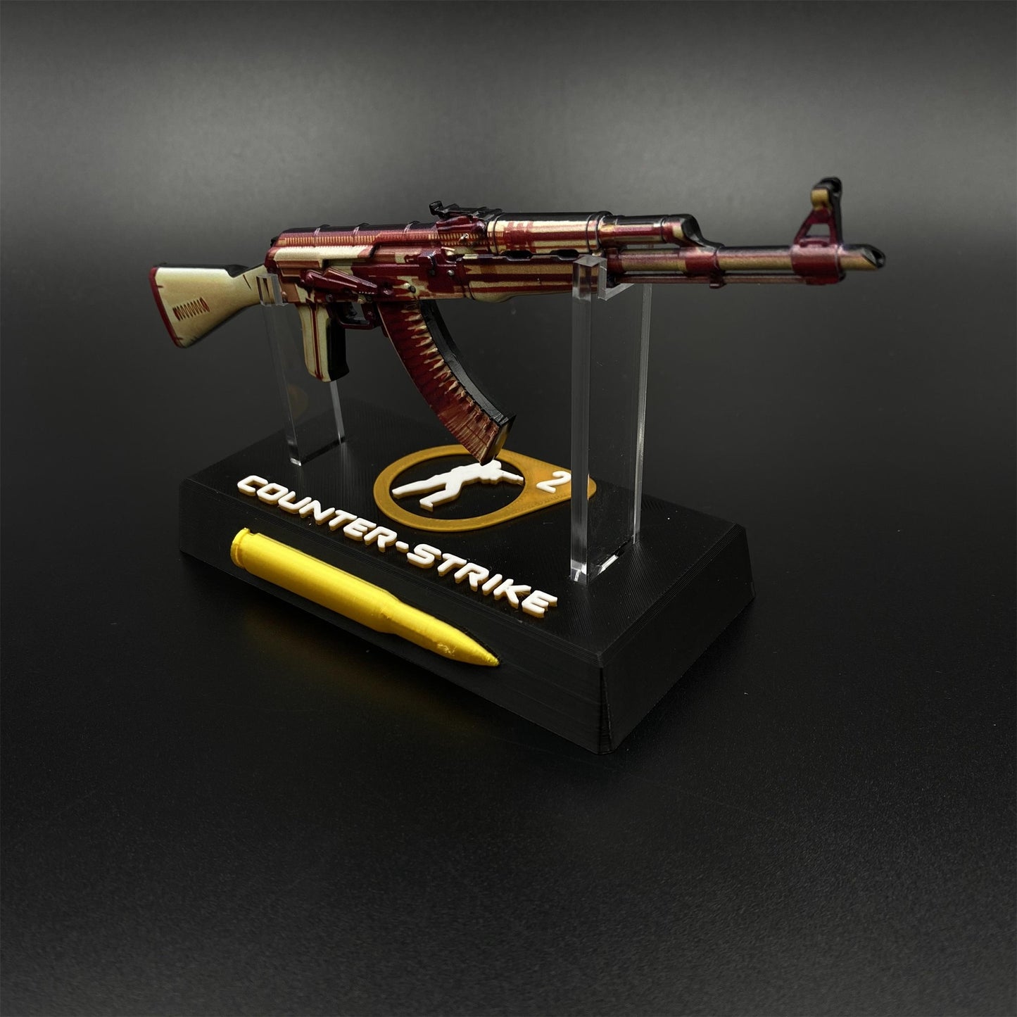 Hot Game CS2 AK47 X-Ray Skin Mini Metal Replica Game Prop Collectible