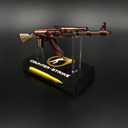 Hot Game CS2 AK47 X-Ray Skin Mini Metal Replica Game Prop Collectible