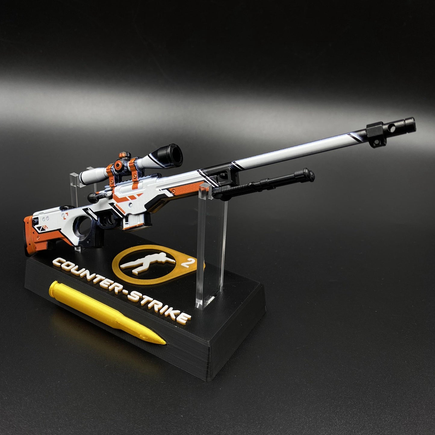 Hot Game CS2 Tiny Gun Asiimov AWP Metal Replica Game Prop Collectible