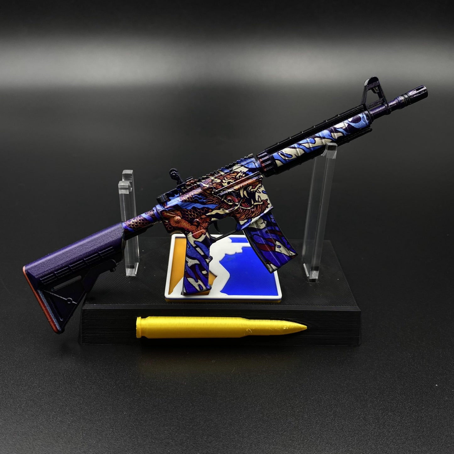 CS Game Skin M4A4 Dragon King Mini Metal Game Replica For Collection