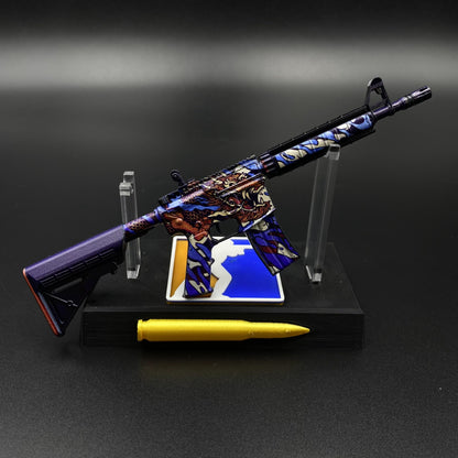 CS Game Skin M4A4 Dragon King Mini Metal Game Replica For Collection