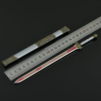 Yan Jin Que Sword Cang Yu Anime Weapon Replica, Alloy Mini Sword Collectible Ornament