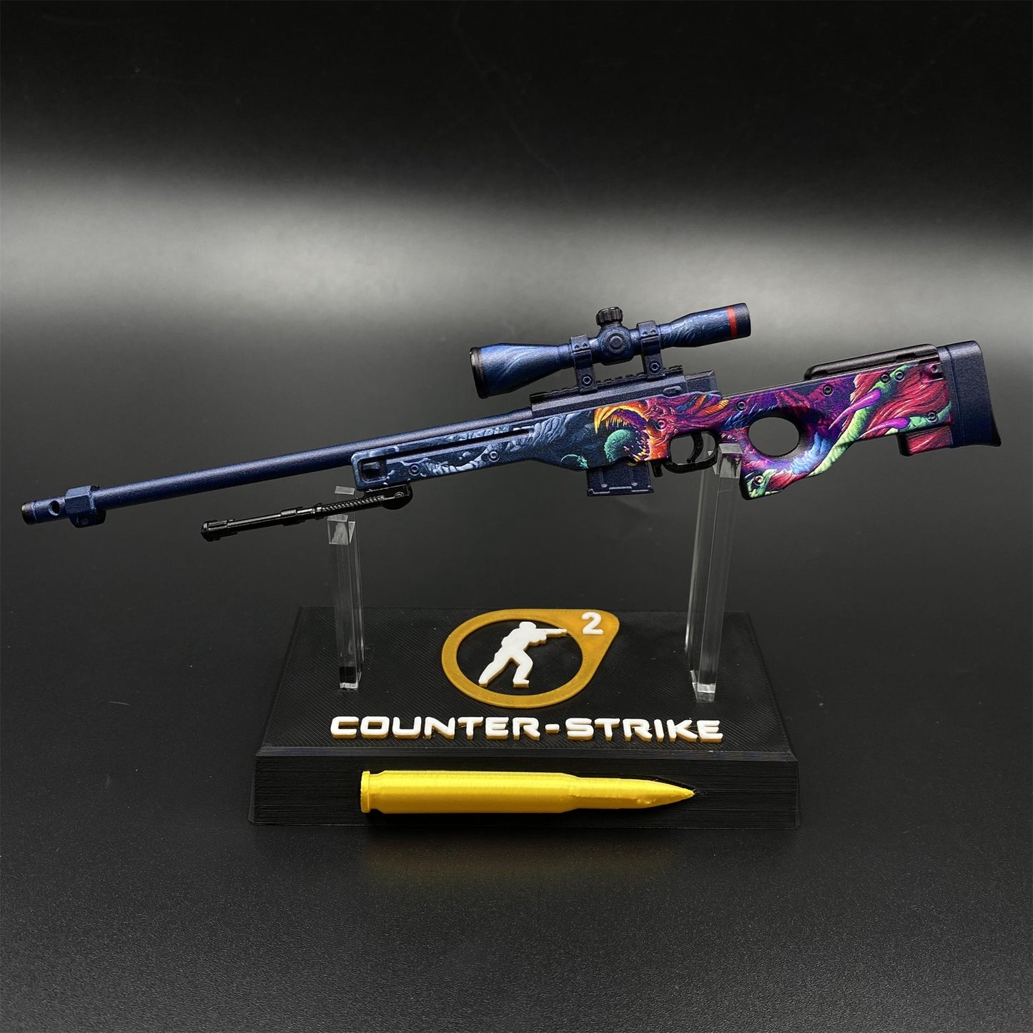 Hot Game CS2 Tiny Gun Hyper Beast AWP Metal Replica Game Prop Collectible