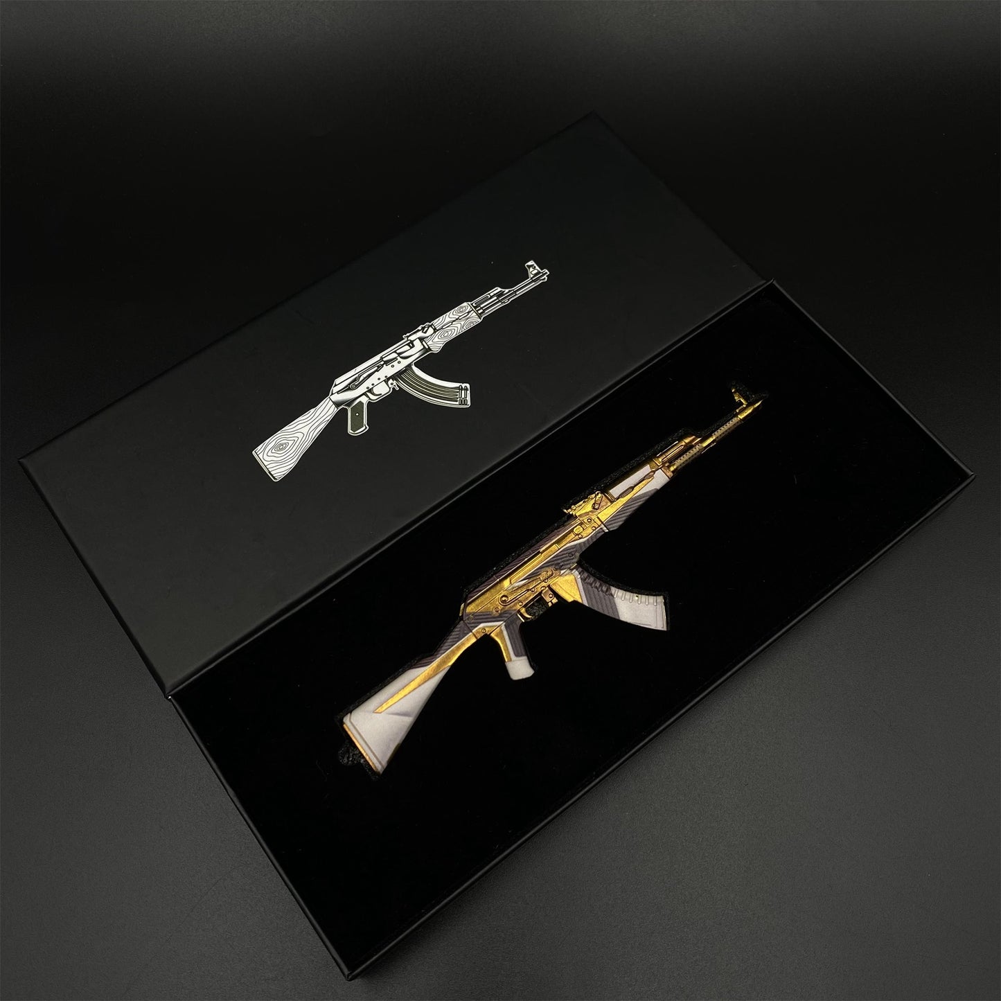 Hot Game CS2 AK47 The Oligarch Skin Mini Metal Replica Game Prop Collectible