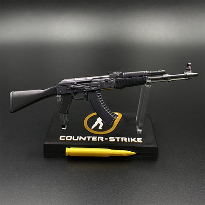 CS2 Game Peripheral - Tiny Gun AK47 Slate Metal Replica Game Prop Collectible