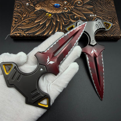 1:1 Scale Replica of Rogue Dagger Knife, Skin Replica Cosplay Prop Set Unsharpened Game Prop Collectible