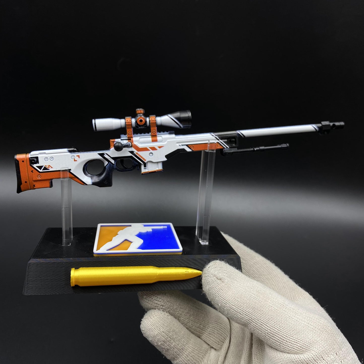 Hot Game CS2 Tiny Gun Asiimov AWP Metal Replica Game Prop Collectible