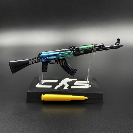 Metal AK47 Ice Coaled Miniature CSGO Fan Art For Collection