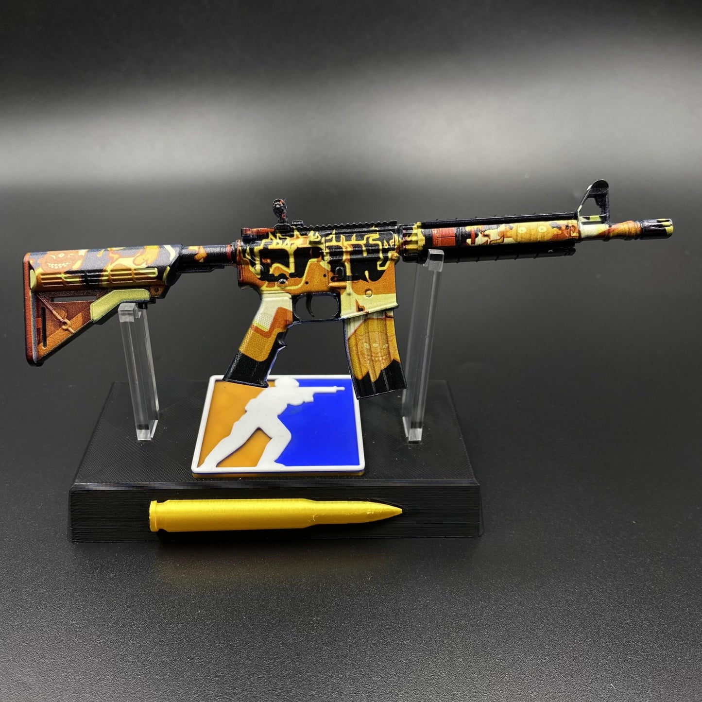 CS Game Skin M4A4 Hellfire Mini Metal Game Replica For Collection