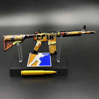 CS Game Skin M4A4 Hellfire Mini Metal Game Replica For Collection