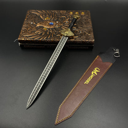 Game for Peace Star Shatter Sword Alloy Replica Battle Royale Game Weapon Prop with Leather Sheath