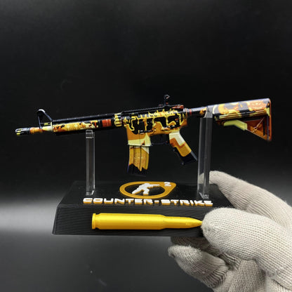 CS Game Skin M4A4 Hellfire Mini Metal Game Replica For Collection