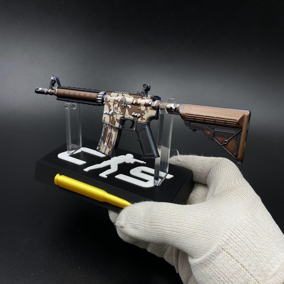 CS Game Skin M4A4 Desert Storm Mini Metal Game Replica For Collection