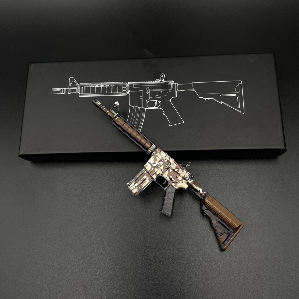 CS Game Skin M4A4 Desert Storm Mini Metal Game Replica For Collection